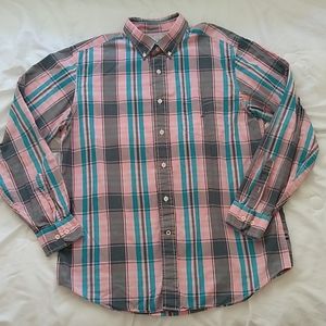 Nautica Pink/Blue Button Up Shirt